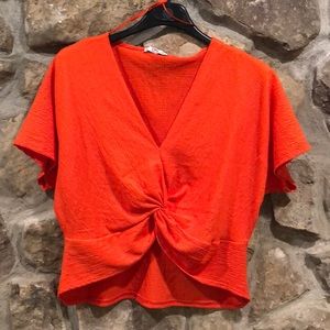 Orange Zara top